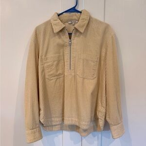 Madewell Tan Corduroy Button Down Shirt